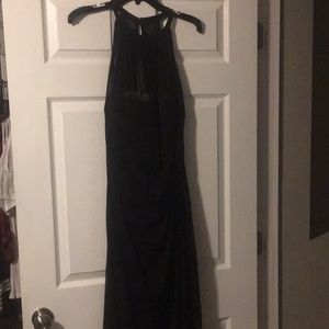 David’s Bridal black bridesmaid dress